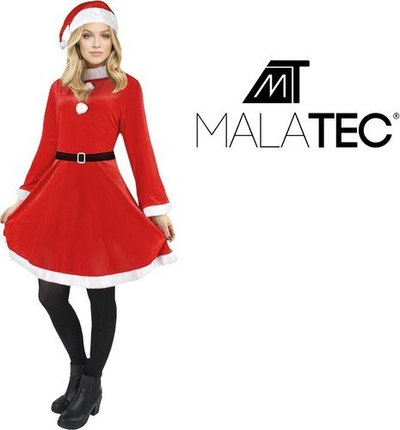 Kostum festash Malatec 22702 Mrs Claus, për të rritme, i kuq