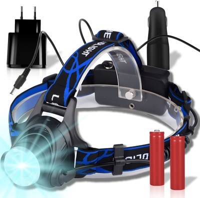 Llambë koke LED Strong Headlight, CREE COB, rikarikueshme, e zezë