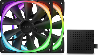 Ftohës Nzxt Aer RGB 2 140mm 2-pack + Hub (HF-2814C-TB)