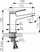 Rubinet lavamani Ferro Stratos Standing, me aerator M24x1, ngjyrë e zezë