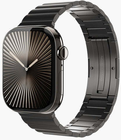 Rrip dore Vonmählen Titan Link Bracelet Pro për Apple Watch 44 45 46 49mm, çelik inoks, bezhë
