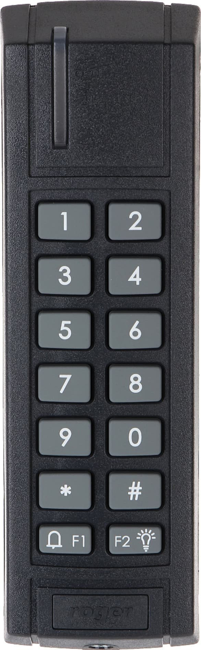 Terminal aksesi Roger MCT12M DES IO, lexues MIFARE 13.56MHz, tastierë numerike, gri