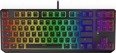 Tastierë mekanike Endorfy Thock TKL Pudding, Kailh Blue, ARGB, me palm rest, e zezë