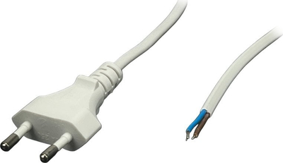 Кабел за напојување POS POSAC CEE7/16WH30, 3m, 2x0.75mm², бел