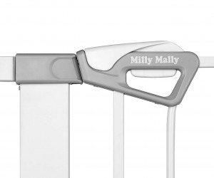 Portë sigurie Milly Mally për dyer dhe shkallë, 76-86 cm, e bardhë