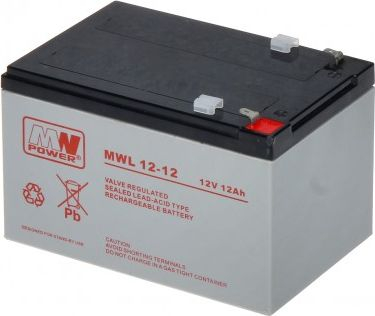 Bateri MW Power MWL 12-12, 12V, 12Ah, gri