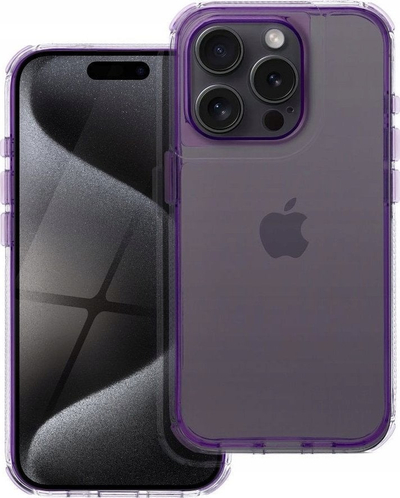 Futrollë Matrix Clear për iPhone 14, transparente, vjollcë e çelët