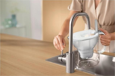 Krah filtër uji Brita Stile PF XL, me 4 fishekë MAXTRA PRO Pure Performance, transparent