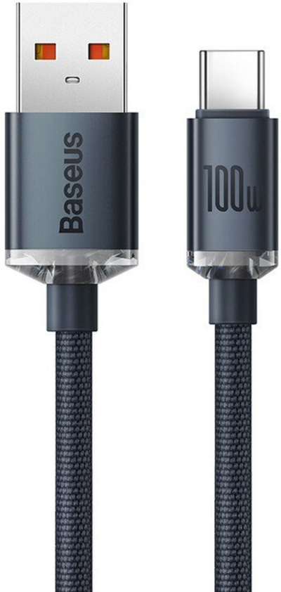 [OUTLET] Kabllo karikimi / të dhënash Baseus Crystal Shine Series USB-A - USB-C, 100W, 1.2m, e zezë