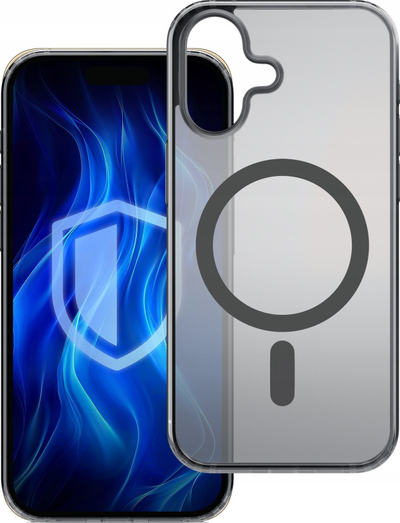 Mbulesë mbrojtëse 3mk Frosty MagCase për iPhone 16 Plus, MagSafe, e zezë