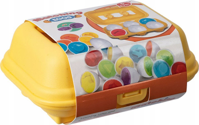 Lodër edukative Norimpex Eggs, 6 vezë plastike, për mësu formash dhe ngjyrash, shumëngjyrëshe