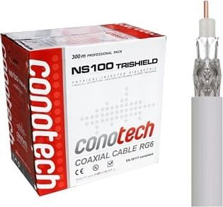 Kabllo antene CONOTECH NS100 Trishield, e bardhë
