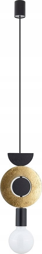 Llampë varëse Drops Wood, 1xE27, 16cm, dru dhe metal i zi