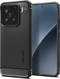 Këllëf telefoni Spigen Rugged Armor, për Xiaomi 15, TPU, i zi mat