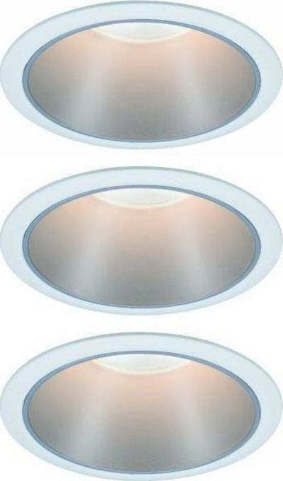 Ndriçues Paulmann Cole Coin LED, 3 x 6.5 W, 2700 K, 230 V, i argjendtë