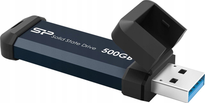 USB flash Silicon Power MS60, 500GB, USB 3.2 Gen 2, blu e errët