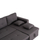 Divan-Shtrat këndor Wayne 224x145x86Hcm (HM3028.81), gri/ zezë
