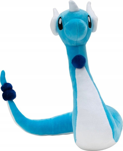 Lodër pelushi Pokémon Dragonair, 12", 30 cm, blu e bardhë