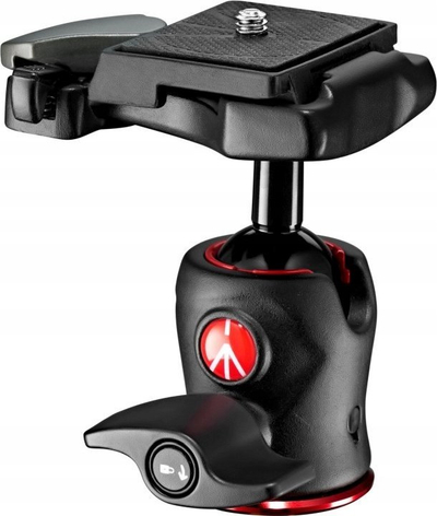 Kokë tripodi Manfrotto 490 Center Ball Head, e lehtë, kompakte, e zezë