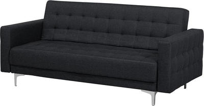 Divan-krevat Aberden 3 vendsh, material stof, mekanizëm click clack, gri grafit