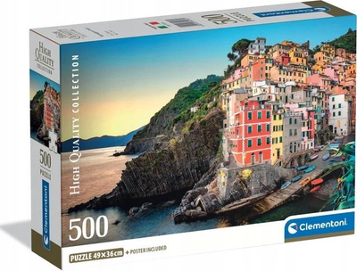 Puzzle Clementoni Riomaggiore Itali, 500 copa, shumëngjyrësh