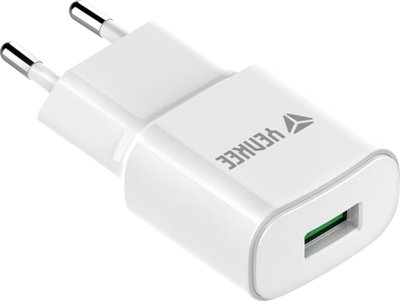 Karikues USB Yenkee YAC 2023WH, 1x USB A, 2.4A, i bardhë