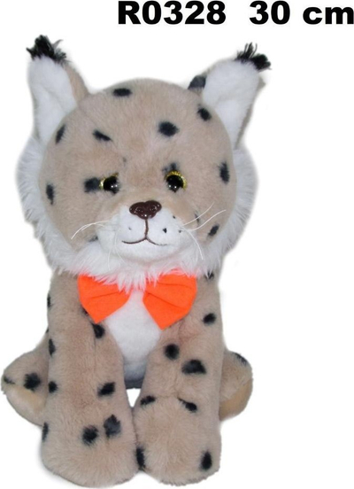 Lodër pelushi Sun Day Lynx, 30cm, me fjongo, gri