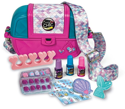 Set manikyri Clementoni Crazy Chic Nail Art Case, për fëmijë, rozë blu