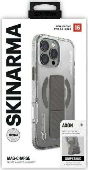 Mbajtëse telefoni Skinarma Axon për iPhone 16 Pro Max 6.9", magnetike, me grip, transparente