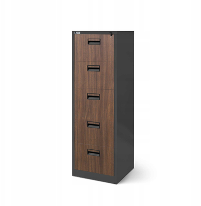 Kabinet metalik Sara V005, antracit, walnut