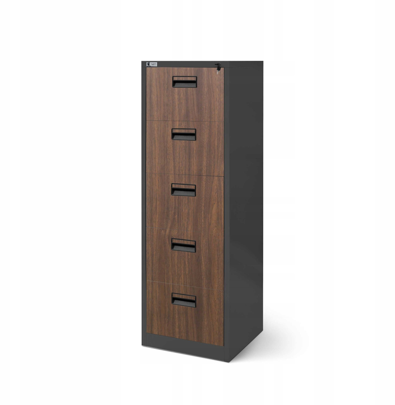 Kabinet metalik Sara V005, antracit, walnut