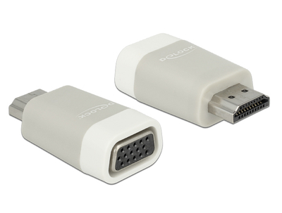 Adapter Delock HDMI - D-Sub (VGA) AV (65472), i hirtë