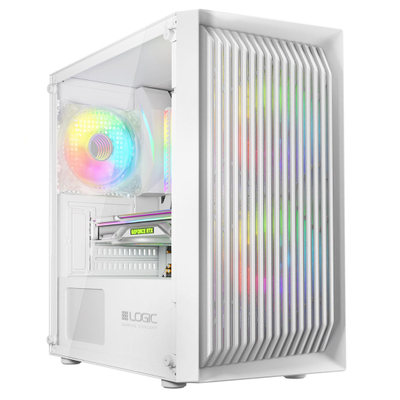 Kuti kompjuteri Logic Atos Mini, ARGB, xham i temperuar, e zezë