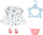 Set veshje për kukull Baby Annabell Deluxe Butterfly Dress, 43cm, fustan me flutura, e bardhë