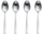 Set lugësh Fiskars 1002955, për kafe, 4 copë, argjendtë/mat