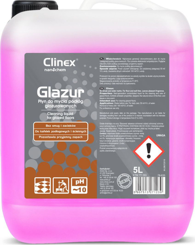 Solucion pastrimi dyshemeje Clinex Glazur, koncentrat, 5L