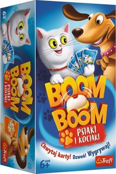 Lojë tavoline Trefl Boom Boom Doggies And Kitties, 56 letra, 6+