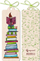 Shënues libri Cozywood Wooden Bookmark Books, dru natyral, dizajn libra shumëngjyrësh, me lidhëse jeshile