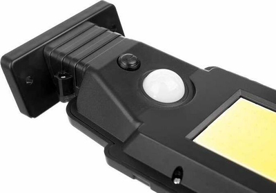 Llambë rruge diellore LED COB, 240 LED, me sensor lëvizje, e zezë