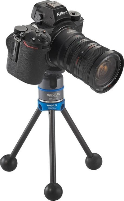 Trekëmbësh mini Novoflex BasicPod, i vogël, i lehtë, ngjyrë e zezë me blu