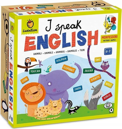 Lojë edukative Ludattica I Speak English, Montessori, për fëmijë 4-7 vjeç, shumëngjyrëshe