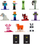 Figurina koleksionu Minecraft Nano, 13 lloje, set me 24 copë, shumëngjyrëshe