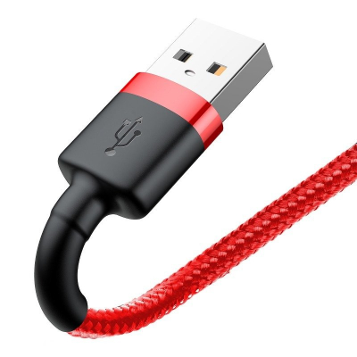 Kabllo USB Baseus Cafule USB A në Lightning, 1m, e kuqe