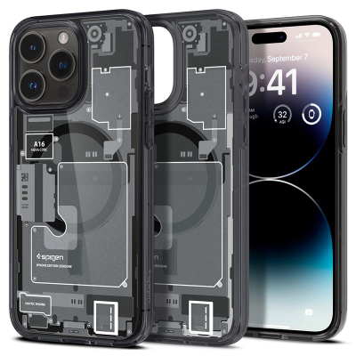 Kapak për iPhone 14 Pro Max Spigen Ultra Hybrid MagSafe, i zi