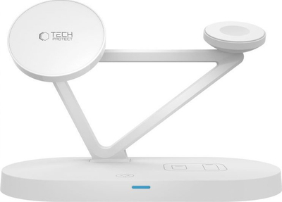Karikues wireless Tech-Protect QI15W-A41 3n1, MagSafe, 15W, i bardhë