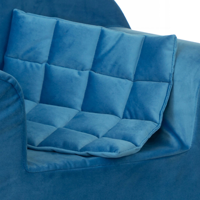 Karrige shkumë për kalamaj BARI, 49x35cm, velvet, blu