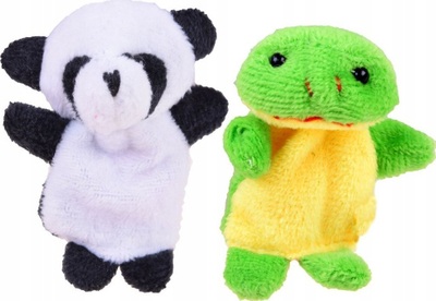 Set kukulla gishtash Animals ZA3675, 10 copë, pelush, shumëngjyrëshe