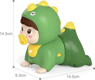 Lodër interaktive Woopie Crawling Baby, me muzikë dhe drita, për kalamaj 18m+, jeshile