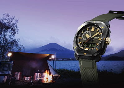 Orë për meshkuj Casio Protrek Tough Solar Radio Controlled, e gjelbër