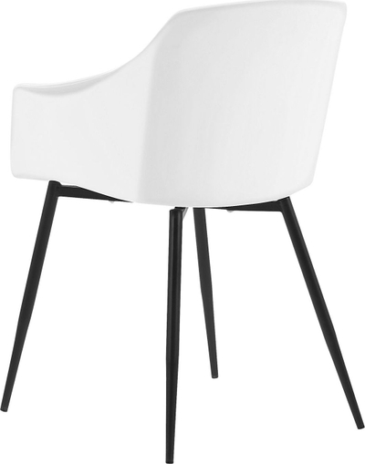 Set me 2 karrige ngrënieje Beliani Fonda, 83 cm, të bardha